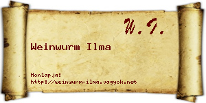 Weinwurm Ilma névjegykártya